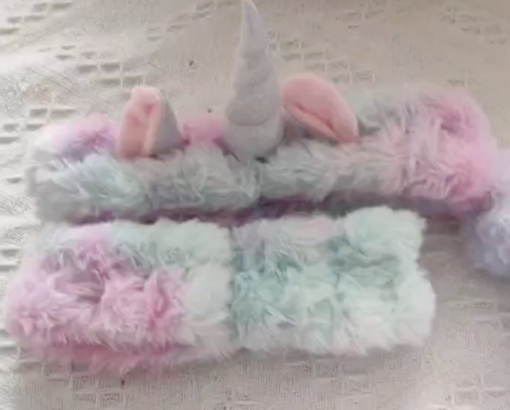 Soft Unicorn Facial Hairband w/wo Wrist Strap - Image 8