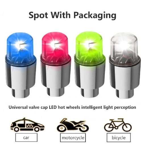 Wheel Lights Cap Car Auto Wheel Tire Air Valve Stem LED Light Cap Cover For Car Motorcycle Waterproof Bicycle Accessories - Image 12