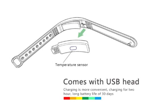 Monitoring Body Temperature Tracking Smart Watch Band Bracelet - Image 9