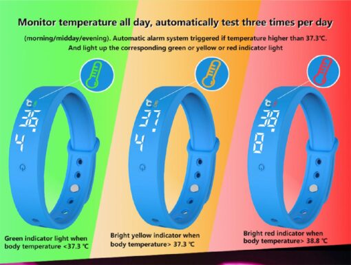 Monitoring Body Temperature Tracking Smart Watch Band Bracelet - Image 6