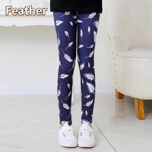 Kids Girls Casual Stretch Leggings - Image 5