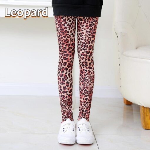 Kids Girls Casual Stretch Leggings - Image 3