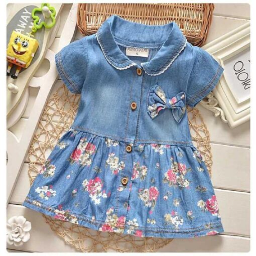 Summer Children Baby Girls Denim Dress