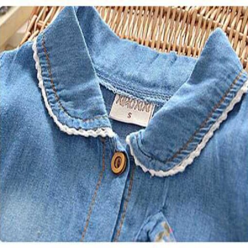 Summer Children Baby Girls Denim Dress - Image 3