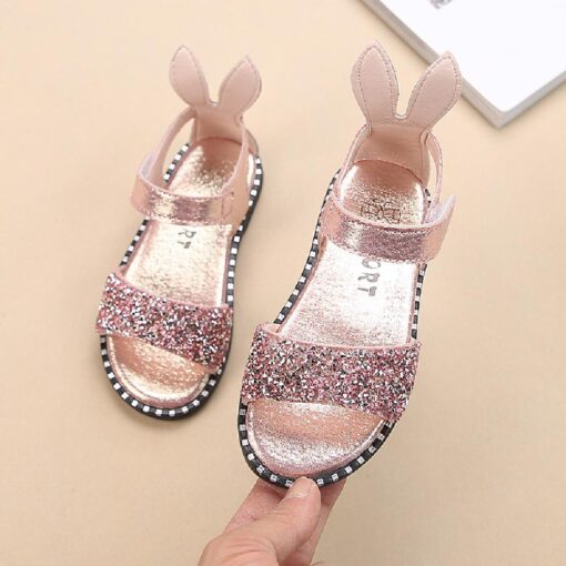 Cute Rabbit Summer Sandals with Shining Diamonds - Image 2