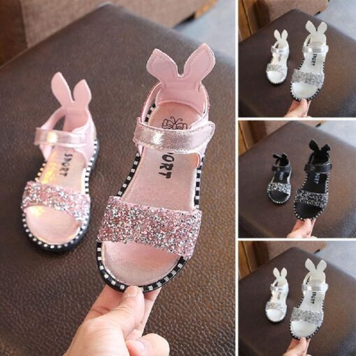 Cute Rabbit Summer Sandals with Shining Diamonds - Image 5