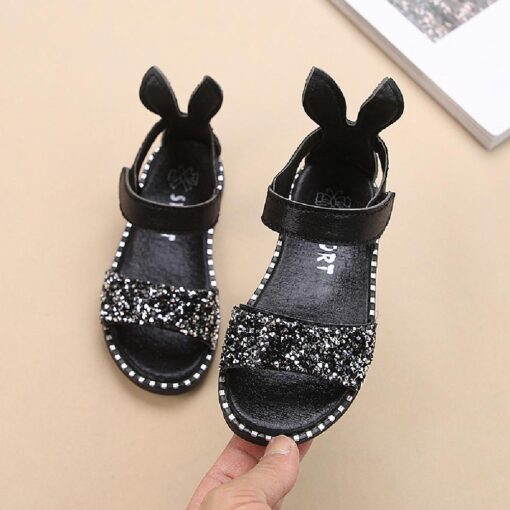 Cute Rabbit Summer Sandals with Shining Diamonds - Image 3