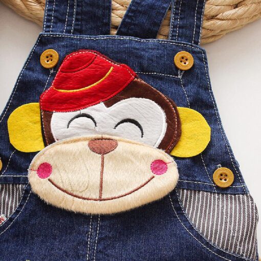 Monkey Denim Overalls Shorts Jeans - Image 3