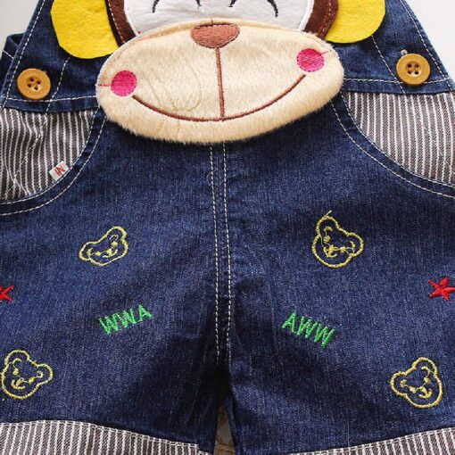 Monkey Denim Overalls Shorts Jeans - Image 2