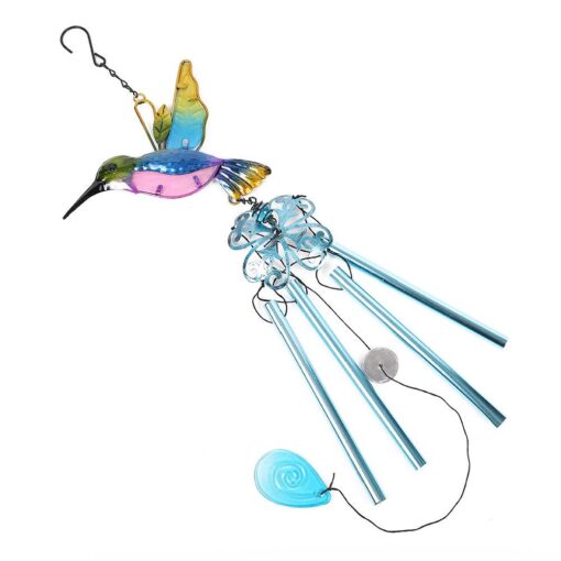 Glass Hummingbird Dragonfly Outdoor Windchimes Hanging Bells Decoration - Image 14