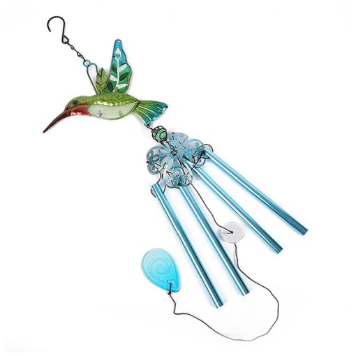 Glass Hummingbird Dragonfly Outdoor Windchimes Hanging Bells Decoration - Image 13