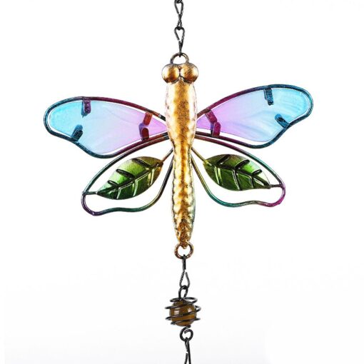 Glass Hummingbird Dragonfly Outdoor Windchimes Hanging Bells Decoration - Image 11