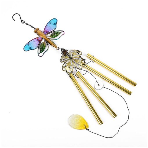 Glass Hummingbird Dragonfly Outdoor Windchimes Hanging Bells Decoration - Image 10