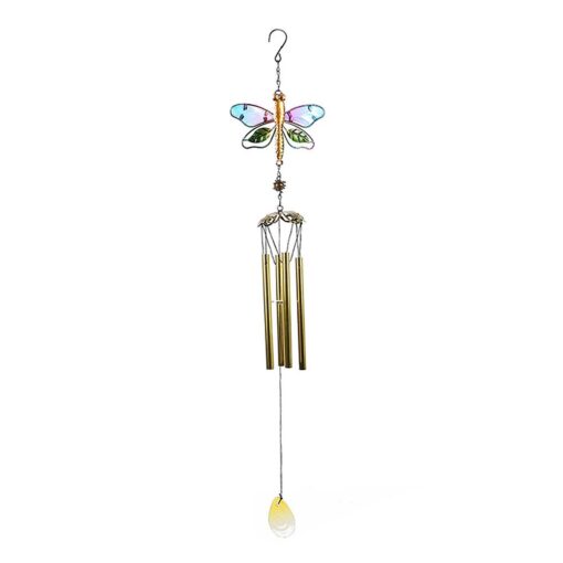 Glass Hummingbird Dragonfly Outdoor Windchimes Hanging Bells Decoration - Image 8