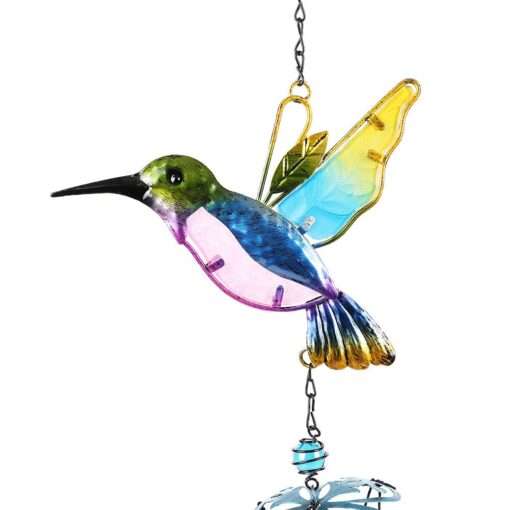 Glass Hummingbird Dragonfly Outdoor Windchimes Hanging Bells Decoration - Image 7