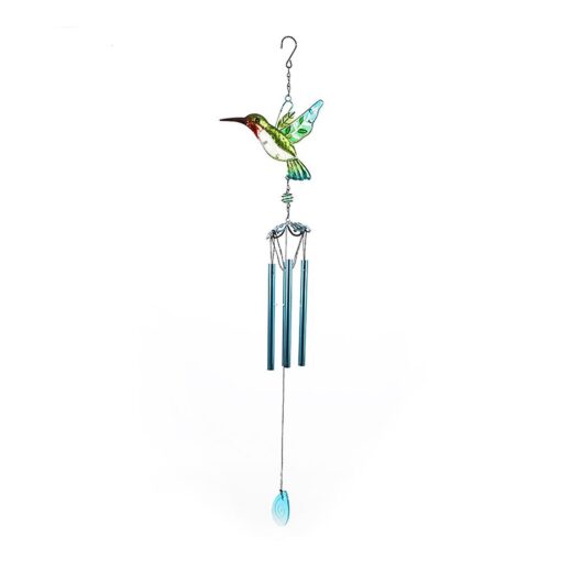 Glass Hummingbird Dragonfly Outdoor Windchimes Hanging Bells Decoration - Image 18