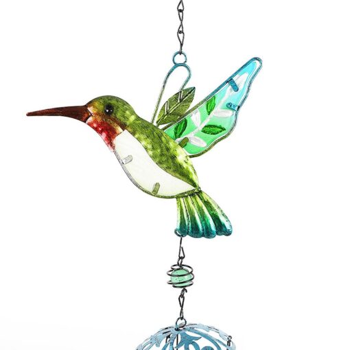 Glass Hummingbird Dragonfly Outdoor Windchimes Hanging Bells Decoration - Image 17