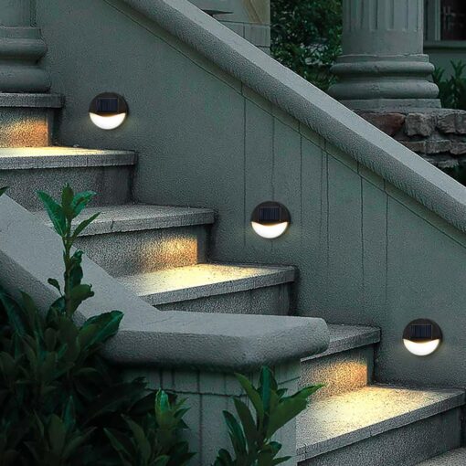 1/2/4 pack Solar Deck Lights Outdoor Waterproof LED Steps Lamps for Stairs - Image 9