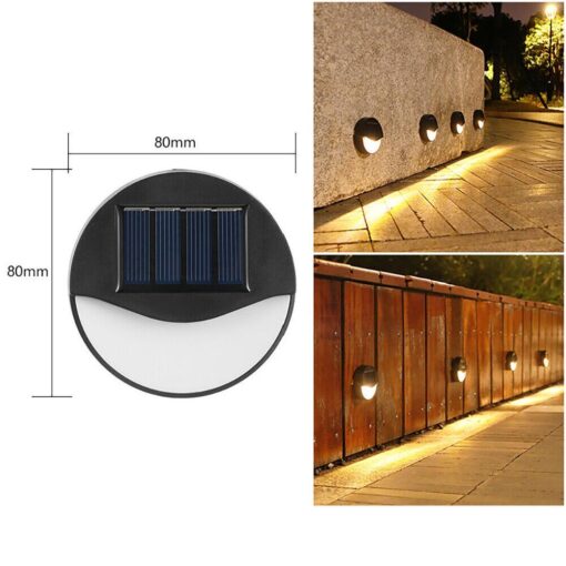 1/2/4 pack Solar Deck Lights Outdoor Waterproof LED Steps Lamps for Stairs - Image 8