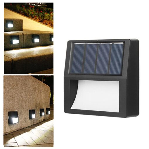 1/2/4 pack Solar Deck Lights Outdoor Waterproof LED Steps Lamps for Stairs