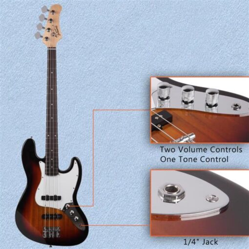 Glarry GJazz Electric Bass Guitar - Image 15