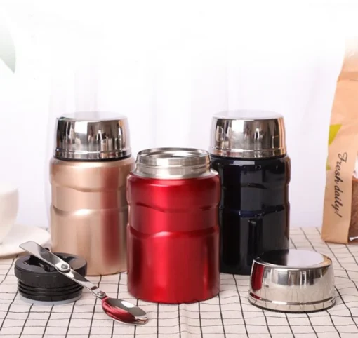 500ml or 710ml Travel Food Warmer Thermo cup Thermos Lunch Flasks with Spoon