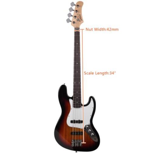 Glarry GJazz Electric Bass Guitar - Image 6