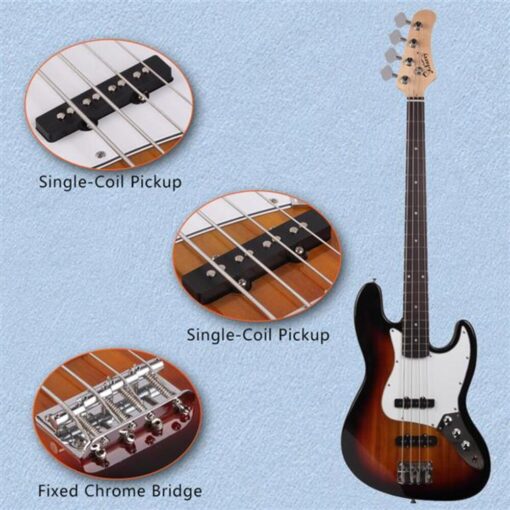 Glarry GJazz Electric Bass Guitar - Image 10