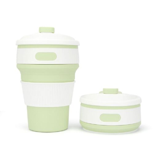 350ml Reusable Pocket Silicone Bottle with Lids  Collapsible Travel Silicone Folding Cup - Image 5