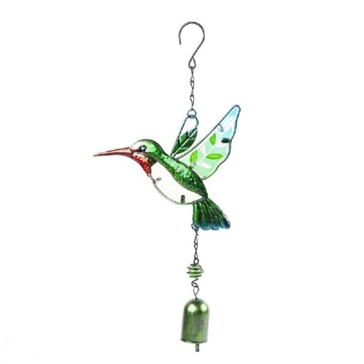 Glass Hummingbird Dragonfly Outdoor Windchimes Hanging Bells Decoration - Image 5