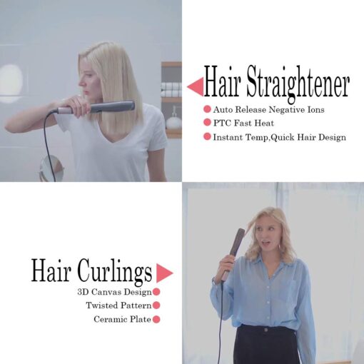 2 in 1 Hair Straightener and Curler - Image 7