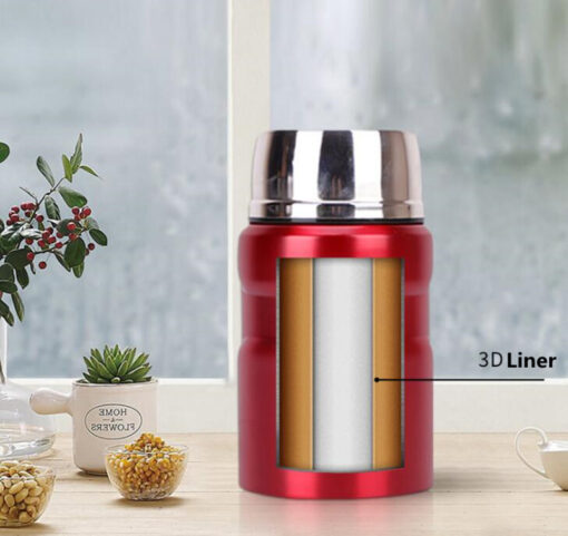 500ml or 710ml Travel Food Warmer Thermo cup Thermos Lunch Flasks with Spoon - Image 7