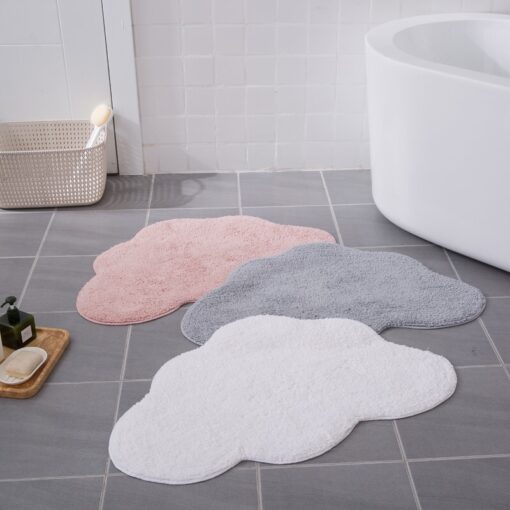 100x65cm Cloud Shape Tufting Rug Soft Plush Bedroom Living Room Carpet Anti-slip Bath Mat Doormat - Image 7