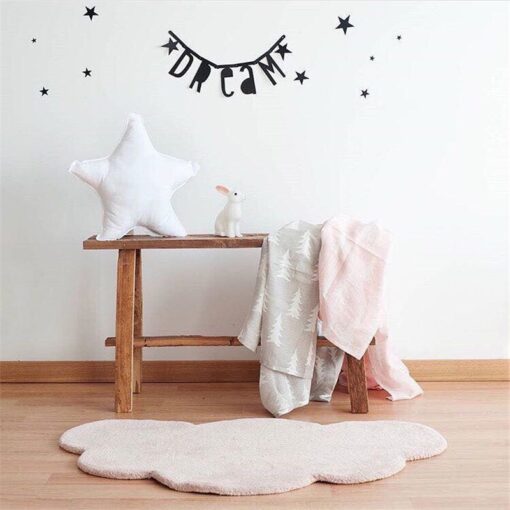 100x65cm Cloud Shape Tufting Rug Soft Plush Bedroom Living Room Carpet Anti-slip Bath Mat Doormat - Image 4