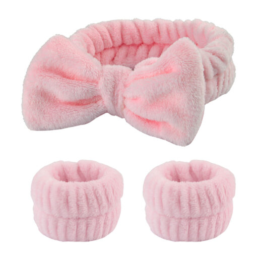 3 Pieces Spa Headband Face Washing Wristbands Straps Headbands Set For Women - Image 5