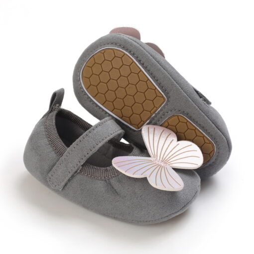 Newborn Baby Girl Shoes with Butterfly, Anti-Slip Outsole and Cotton Soft Sole for 0-18months - Image 7