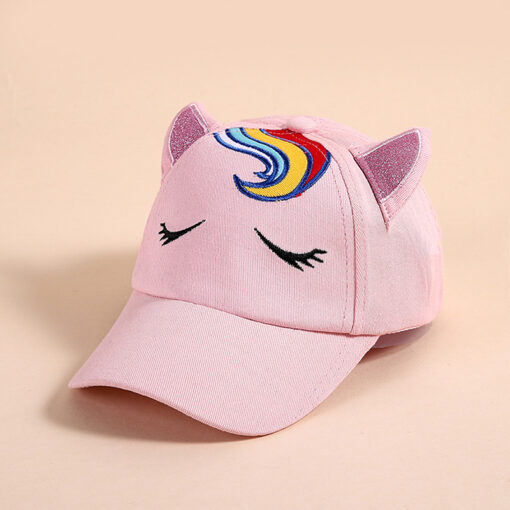 Kids Baseball Summer Cap - Unicorn or Cat Sunshade Hat - Image 6