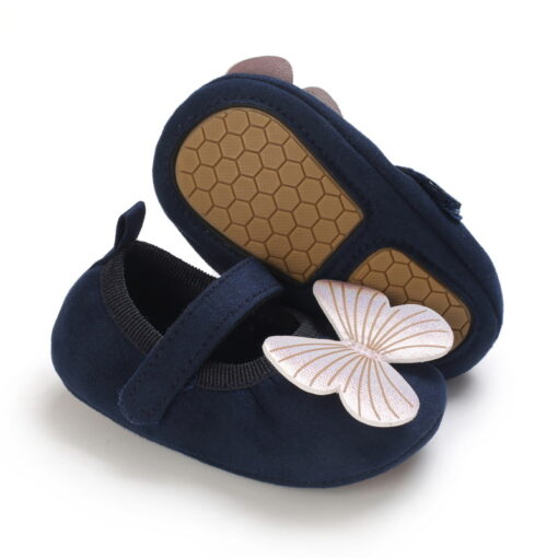 Newborn Baby Girl Shoes with Butterfly, Anti-Slip Outsole and Cotton Soft Sole for 0-18months - Image 6