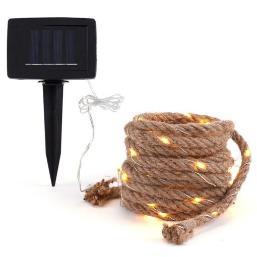 Solar Powered Hemp Rope Lights