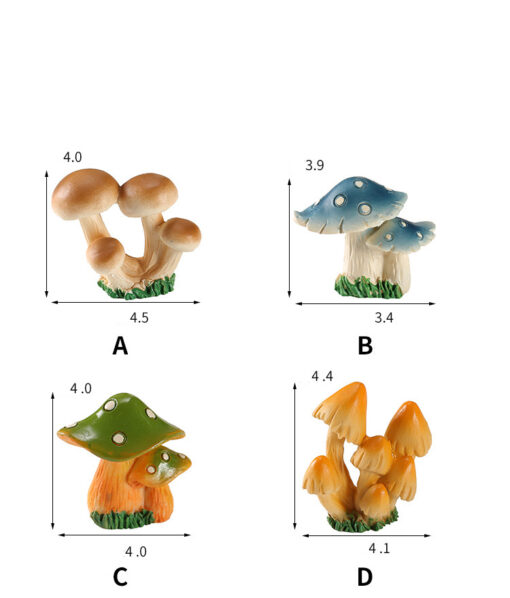 Artificial Mini Resin Mushroom Fairy Garden Decorations - Image 16