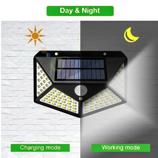 3 Modes Adjustable Motion Sensor 100 LED Solar light - Image 11