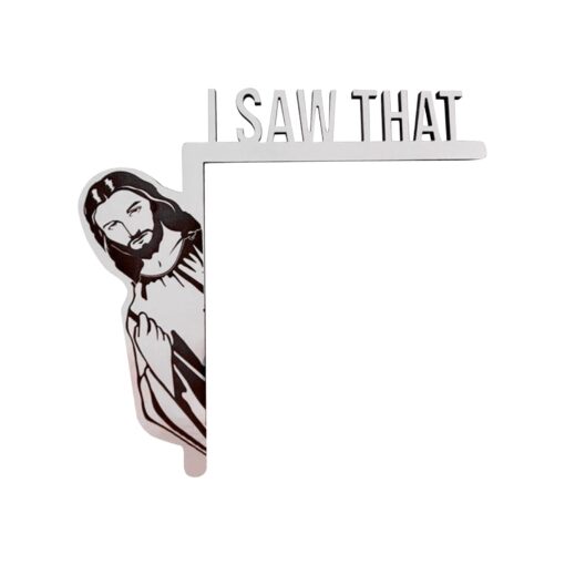 I Saw That Jesus Sign Door Decoration Corner Decor Art Wall Wooden Sculpture - Image 6