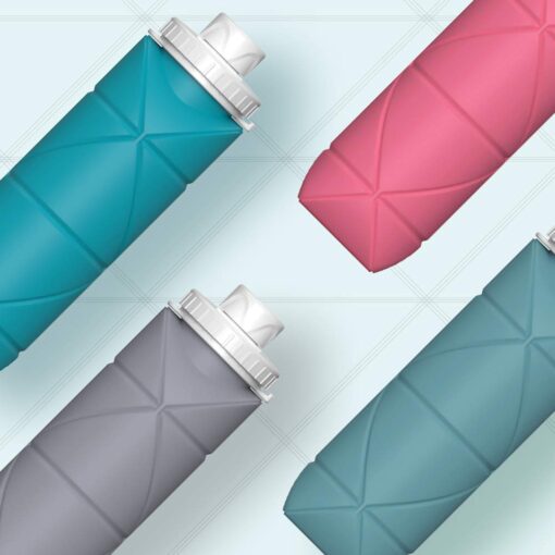 Outdoor Sports 600ml Silicone Folding Water Cup - Image 3