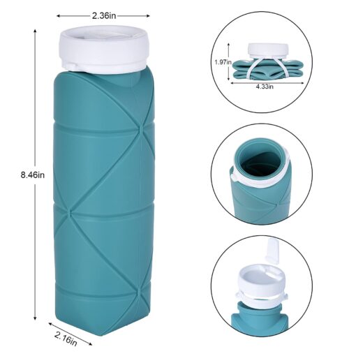 Outdoor Sports 600ml Silicone Folding Water Cup - Image 5