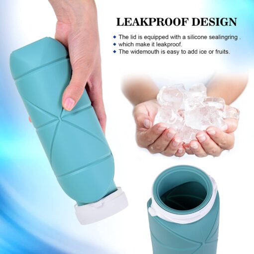 Outdoor Sports 600ml Silicone Folding Water Cup - Image 8