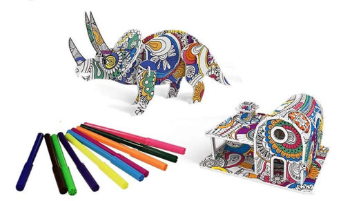 DIY 3D Shape Colouring Puzzle Set - 3 Options - Image 3