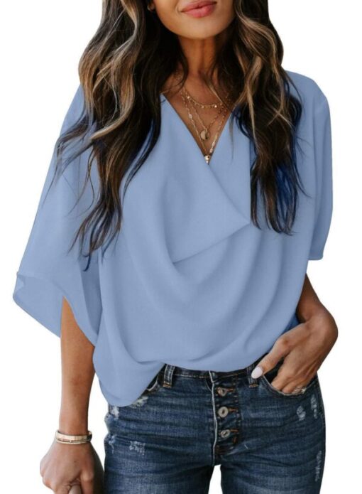 Casual Loose Chiffon Blouse - Image 11