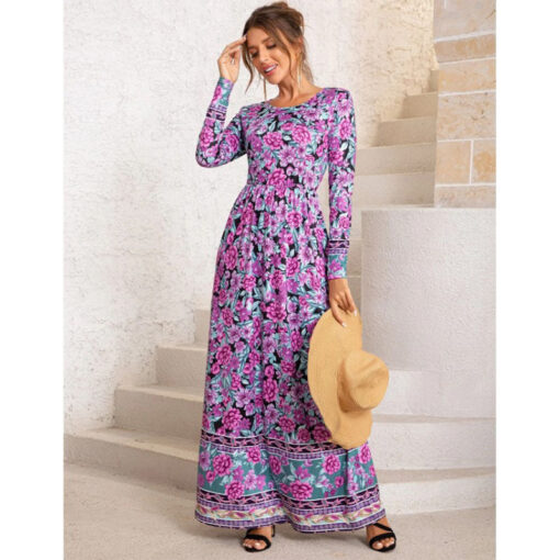 Ladies Casual Boho Maxi Dress - Image 9