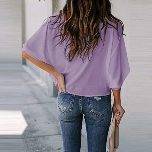 Casual Loose Chiffon Blouse - Image 8