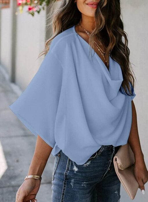 Casual Loose Chiffon Blouse - Image 3